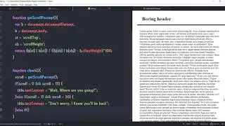 Sticky Header Animation with Scroll CSS & JS