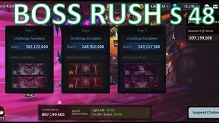 BOSS RUSH S48! 850M+ Collecting all Milestones Easy mode- Guardian Tales