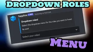 How to create DROPDOWN role menu on Discord!