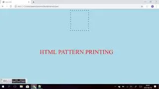 HTML - PATTERN PRINTING