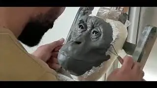 Chimpanzee head sculpt