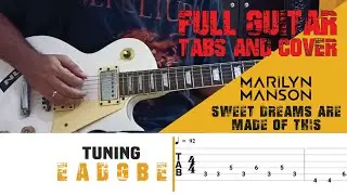 Marilyn Manson- Sweet Dreams Are Made Of This - Guitar Cover | Screen TAB