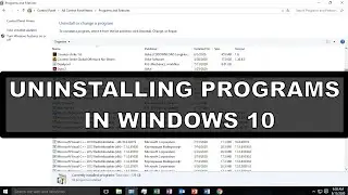 HOW TO UNINSTALL PROGRAMS/GAMES/SOFTWARE'S IN WINDOWS 10