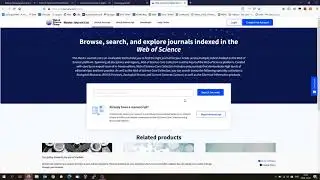 Using Web of Science Master Journal List