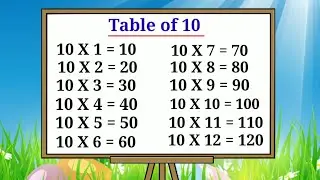 10 TABLES | LEARN 10 TABLES | MULTIPLICATION TABLE OF 10
