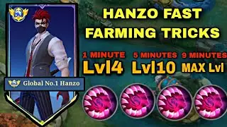 HANZO FAST FARMING TRICKS ( only 1% of hanzo users know this 🤫) - MLBB