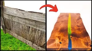 DIY hairpin TABLE from OLD WOOD Fence