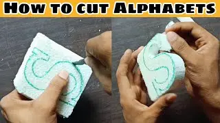 3D Letter/Alphabet cutting on  thermocol | How to Cut Toturial sachin's art