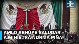 AMLO se guarda el saludo para la ministra Norma Piña en investidura de Sheinbaum