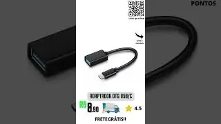 Adaptador OTG USB/C POR R$8,90!! Link na descrição!!!