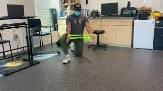 1/2 Kneeling Shoulder Flexion with banded abduction