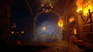 Thunder Storm In A Dungeon - Ambient ASMR Unreal Engine Visual