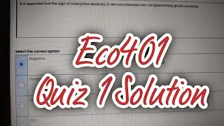 Eco401 Quiz no 1 Solution Fall 2021