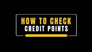 How to check academic credit points?