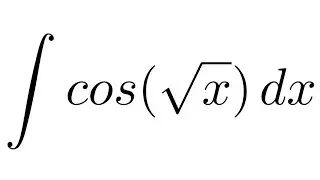 Integral of cos(sqrt(x)) (substitution + by parts)