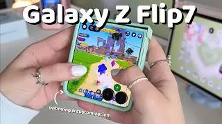 Samsung Galaxy Z Flip7 🦋 | ✨️ Aesthetic unboxing 📦 & Customization 🩵✨️ (ASMR) 