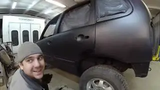 Красим в раптор и устанавливаем молдинги на Шевик, ремонт шноркеля и бампера
