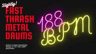 THRASH METAL DRUM TRACK #35| 188 BPM
