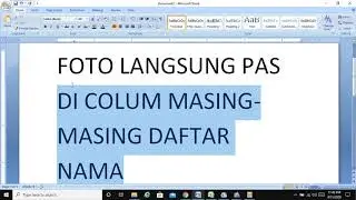 CARA MELAMPIRKAN FOTO DI DAFTAR HADIR PADA FORMAT EXCEL