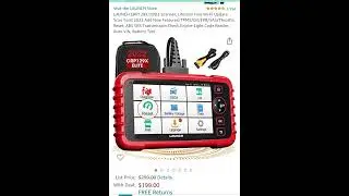 Sale $199 LAUNCH CRP129X OBD2 Scanner, Lifetime Free Wi-Fi Update Scan Tool( 2022 Add New Features)