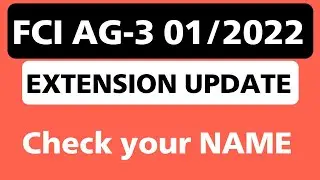 fci ag 3 Extension List Update #fci #fciag3 #update #joining #list fci ag 3 update