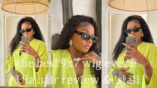 THIS CURLY 9X7 CLOSURE IS GIVING FRONTAL // ULAHAIR REVIEW & INSTALL