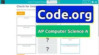 Code.org Lesson 7.1 Accessor Methods | Tutorial with Answers | Unit 2 Computer Science A (CSA)