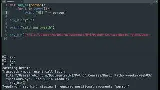 functions in python
