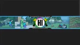cool free minecraft youtube banner template.
