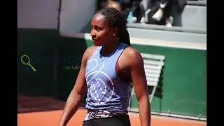 RG '23 – Coco Gauff and Mirra Andreeva hit the practice court