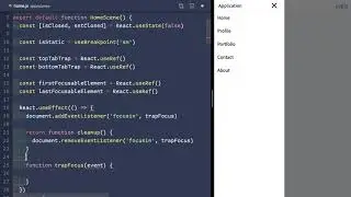 8 - Trapping Focus Inside the Modal Sidebar - Sliding Sidebar in React and Tailwind CSS