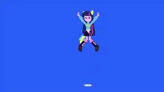 Jumping girl green screen/jamping girl animation on green screen