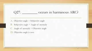 Optometry MCQs Series - Part 6
