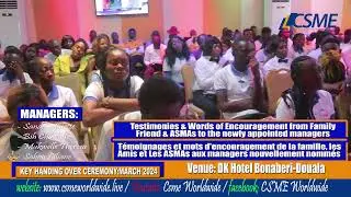 Pt 01.TESTIMONIES & WORDS OF ENCOURAGEMENT FROM FRIENDS, FAMILY & ASMAs TO THE PROMOTED MANAGERS.