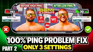 4.3 Update😳Me Ping High Server Delay?😡, 20ms Stable Ping Setting, 100% High Ping Fix, Airtel/Jio/VI