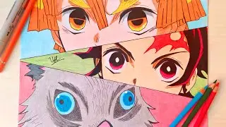 Drawing Tanjiro, Zenitsu and Inoske from Demon Slayer