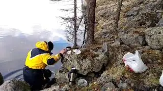 Часть№1 Карелия Озеро Кальозеро поймано 9 щук\Chast№1 Karelia Lake Kalozero caught pike 9