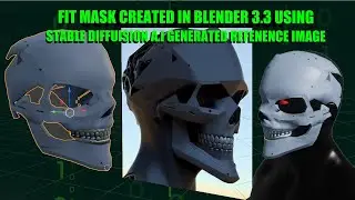 Fit Mask Created In Blender Using Refence Image Generated By Super Stable Diffusion A.I To Body Mesh