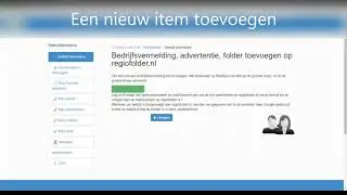 regiofolder.nl Account aanmaken en items publiceren info