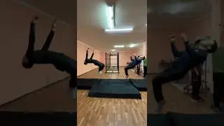 Парное заднее сальто #workout #streetworkout #sports #acrobatics #спорт