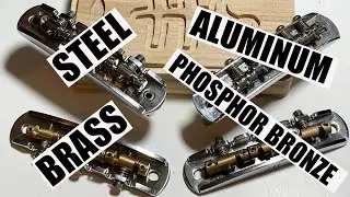 Bridges & Saddles TONE TEST: Steel vs. Brass vs. Cheap Metal vs. Aluminum & Phosphor Bronze (Guitar)