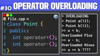 Operator Overloading in C++ OOP