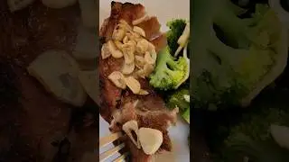 GRILLED GARLIC PORK & BROCCOLI | LUNCH #shortsvideo