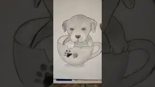 CUTE DOG DRAWING SKETCH #shorts #samarshorts #drawing #dog