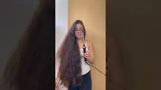 thickest hair in the world vs tiny curling wand #hair #hairstyle #curls #longhair