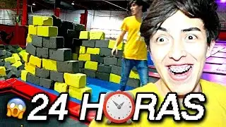 24 HORAS EN UN PARQUE DE TRAMPOLINES !! | XAM |
