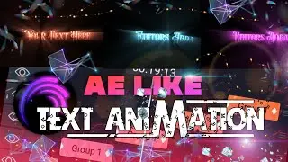 Ae like Glow Text effect Alightmotion || Text effect present alightmotion