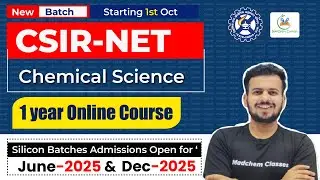silicon batch: csir net chemical preparation | csir net chemical science 2025 preparation courses