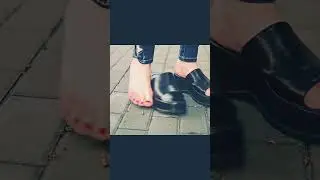 Barefoot in flip-flops
