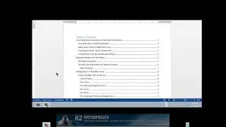 Creating A Table Of Contents In Word